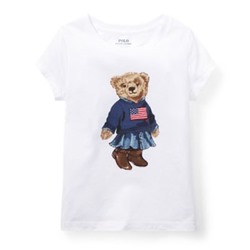 GIRLS 2-6X Polo Bear Cotton T-Shirt