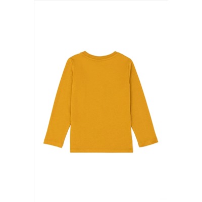 Erkek Çocuk Hardal Basic Sweatshirt