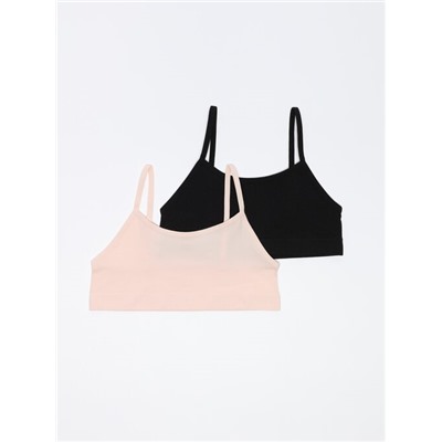 PACK OF 2 BASIC SEAMLESS STRAPPY TOPS