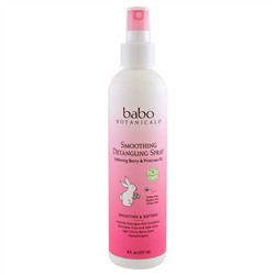 Babo Botanicals, Средство для запутанных волос для мгновенной гладкости, ягоды и примула, 8 жидких унций (237 мл)