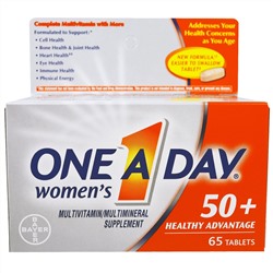One-A-Day, Раз в день, для женщин 50+, польза для здоровья, 65 таблеток