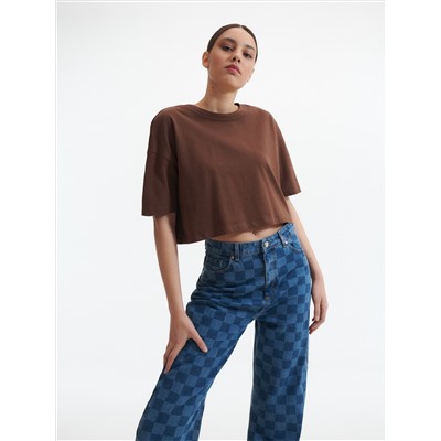 Crop Top mit hohem Baumwollanteil