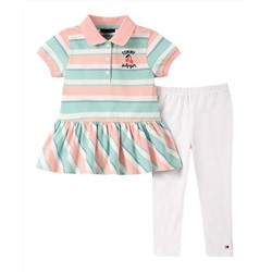 Blue & Pink Stripe Polo & Skirt - Toddler Tommy Hilfiger