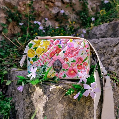 FLORAL COUTURE SMALL KENSINGTON CAMERA BAG  KURT GEIGER LONDON