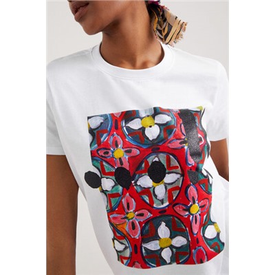 Camiseta arty floral