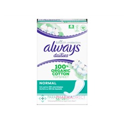 Always Cotton Protection Dailies Normal Protège-Slips BIO x38