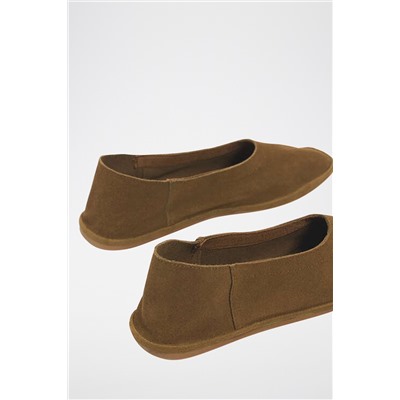 Mocasines de nobuk Camel