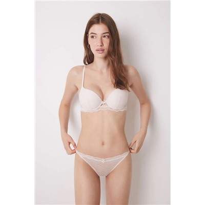 GORGEOUS Sujetador push up encaje rosa