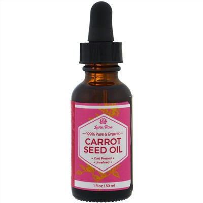 Leven Rose, 100% чистое масло из семян моркови органического происхождения, 30 мл (1 унция)