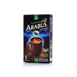 Натуральный растворимый кофе Arabus Espresso "3 в 1" 100 грамм (5 пакетиков)/Arabus Coffee 3 in 1 Espresso 100 gr 5 sashets