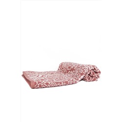 Taka Fabrics Karışık Desenli Wave % 100 Pamuk Banyo Havlusu ölçü 70x140 cm, Pembe-Beyaz HWAVE70x140