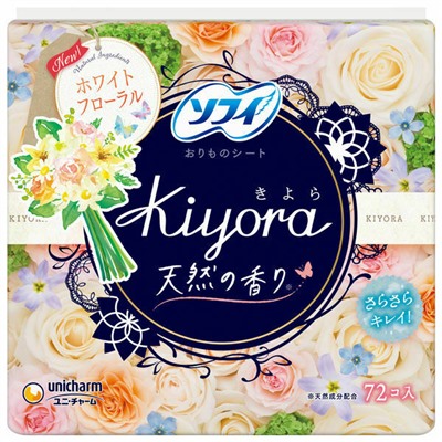 UNICHARM Гигиенические прокладки для женщин ежедневные Happy Floral "Sofy Kiyora Fresh" 14см 72шт
