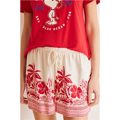 Shorts viscosa estampado floral