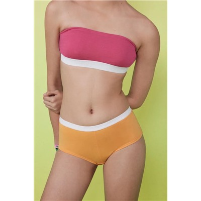 Pack 2 bragas culotte algodón naranja y rosa