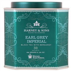 Harney & Sons, Эрл грей империал, черный чай с бергамотом, 30 пакетиков по 2,35 унции (66 г)