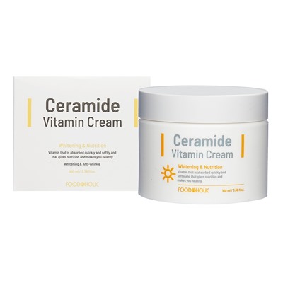 FOODAHOLIC CERAMIDE VITAMIN CREAM Антивозрастной функциональный крем для лица с керамидами 100мл