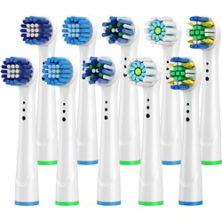 Toothbrush Heads for Oral B Braun, 10 Pack Electric Toothbrush Replacement Heads Medium Soft Bristles Electric Toothbrush Replacement Brush Heads Effective Replacement Toothbrush Heads for Oral Health