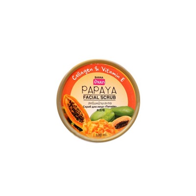 Фруктовый скраб для лица Banna Папайя 100 грамм/ Banna facial scrub Papaya 100 gr