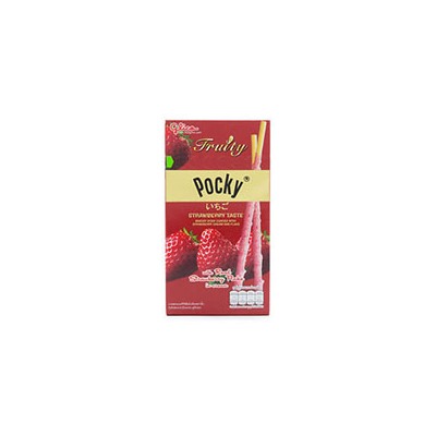 Палочки Pocky "Клубника и клубничный крем" от Glico 35 гр / Glico Pocky Bisquit sticks Strawberry taste 35 gr