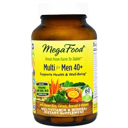 MegaFood, Мультивитамин для мужчин от 40 лет, 60 таблеток