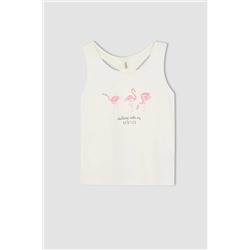 Defacto Kız Çocuk Regular Fit Flamingo Baskılı Kolsuz Tişört X6557A622HS