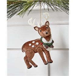 Holiday Lane Santa's Favorites Fabric Reindeer Ornament, Created for Macy's