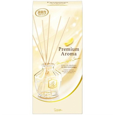 ST SHALDAN Premium Aroma «Лунное мыло» Освежитель воздуха для помещений + 6 деревянных палочек, цветочно-фруктовый аромат, основной блок 50 мл