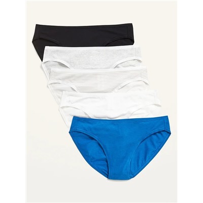 Supima® Cotton-Blend Bikini Underwear 5-Pack for Women