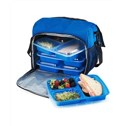 Blue Three-Compartment 15-Pc. Insulated Cooler
