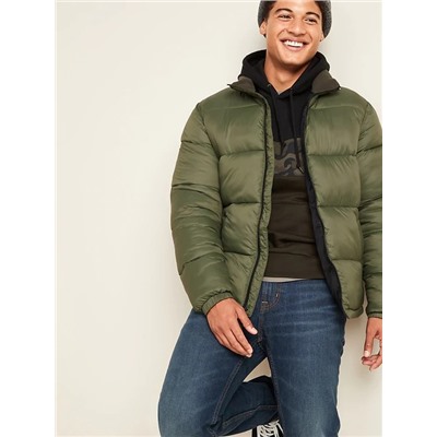 Frost-Free Zip-Front Puffer Jacket for Men