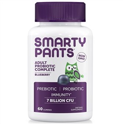 SmartyPants, Complete, Пробиотик для Взрослых, Голубика, 60 Жевательных Сладостей