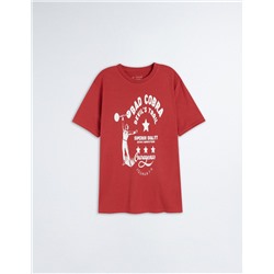 Print T-shirt, Men, Dark Red