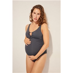 Bañador halter negro maternity