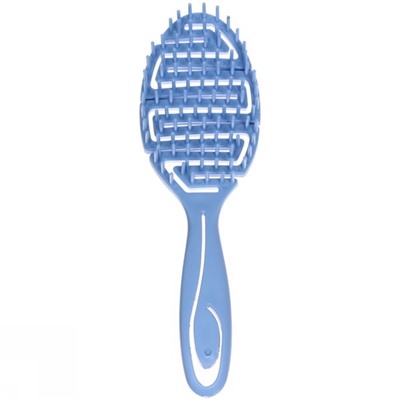 [COSMO STYLE] Расчёска массажная для бережного расчесывания мокрых волос ОВАЛЬНАЯ ГОЛУБАЯ 21,8 х 6,8 см, 1 шт.