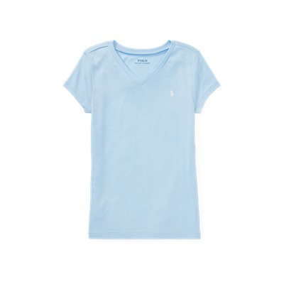GIRLS 7-16 Cotton-Blend V-Neck T-Shirt