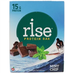 Rise Bar, Рисовый Протеиновый Батончик, Мятный Чип, 12 штук, по 2,1 унции (60 г) каждый