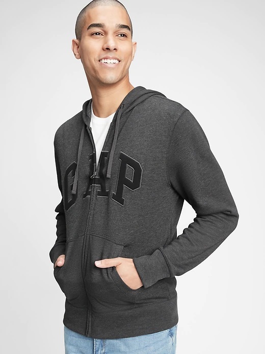 gap logo zip up