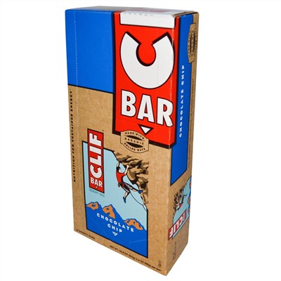 Clif Bar, Energy Bar, Chocolate Chip, 12 Bars, 2.4 oz (68 g) Each