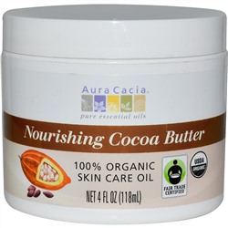 Aura Cacia, Питающее какао масло, 4 жидкие унции (118 мл)
