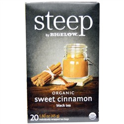 Bigelow, Steep, Organic Sweet Cinnamon Tea, 20 Tea Bags, 1.60 oz (45 g)