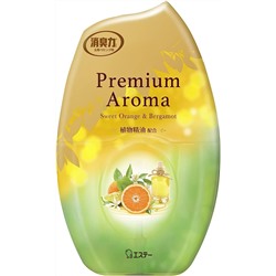 ST Shoushuuriki Premium Aroma Сладкий апельсин и Бергамот Жидкий освежитель воздуха для помещения с аромамаслами цветов апельсина и бергамота, флакон 400 мл