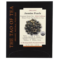 The Tao of Tea, Органический Jasmine Pearls, 15 пирамидок, 1,05 унц. (30 г)