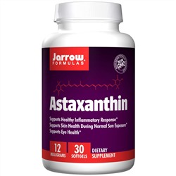 Jarrow Formulas, Астаксантин, 12 мг, 30 гелевых капсул