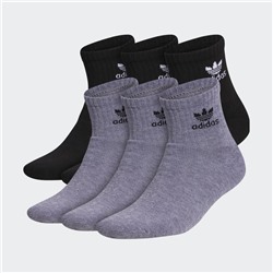 TREFOIL QUARTER SOCKS 6 PAIRS