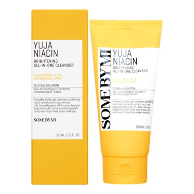 SOME BY MI YUJA NIACIN ALL-IN-ONE CLEANSER Мультифункциональная пенка для умывания с экстрактом юдзу и ниацинамидом 100мл