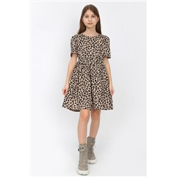 Платье Леопард короткий рукав-фонарик арт. ПЛ-372 НАТАЛИ #885637
