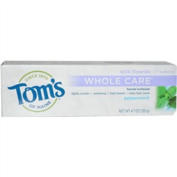 Tom's of Maine, Фторсодержащая зубная паста с перечной мятой для комплексного ухода за полостью рта, 4,7 унции (133 г)