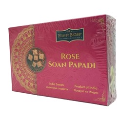 BHARAT BAZAAR Soan Papadi Rose Сладости Соан Папди со вкусом Розы 250г