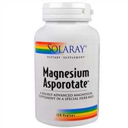 Solaray, Magnesium Asporotate, 120 вегетарианских капсул