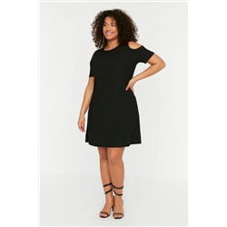 Trendyol Curve Siyah A-line Örme Cutout Detaylı Elbise TBBSS22EL2986
